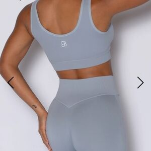 Women's Blue Sports Bra and Leggings Set